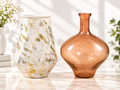 Ivory & Gold Abstract Decorative Vase