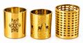 Gold Snowflake Cut-Out Candle Holder
